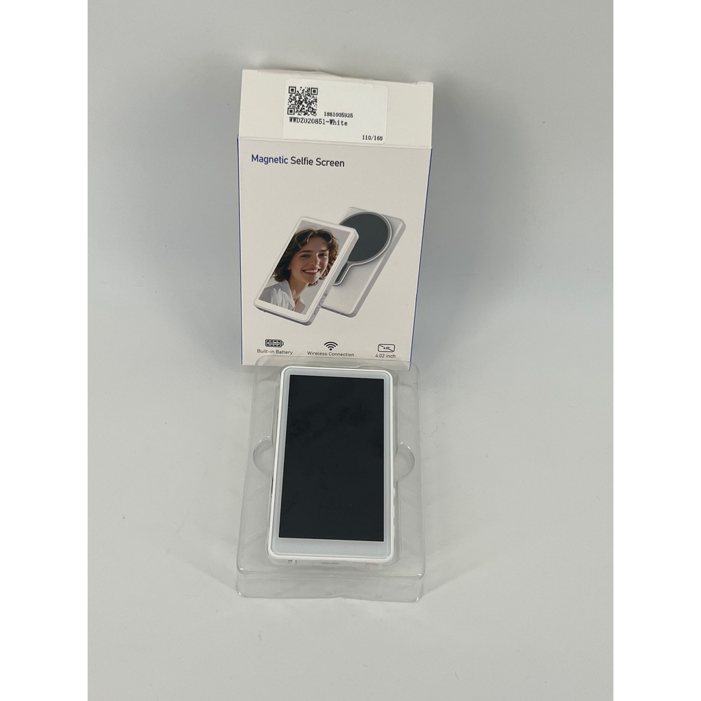 Magnetic Selfie Screen 4.02 inch Wireless Connection Built-in Battery White